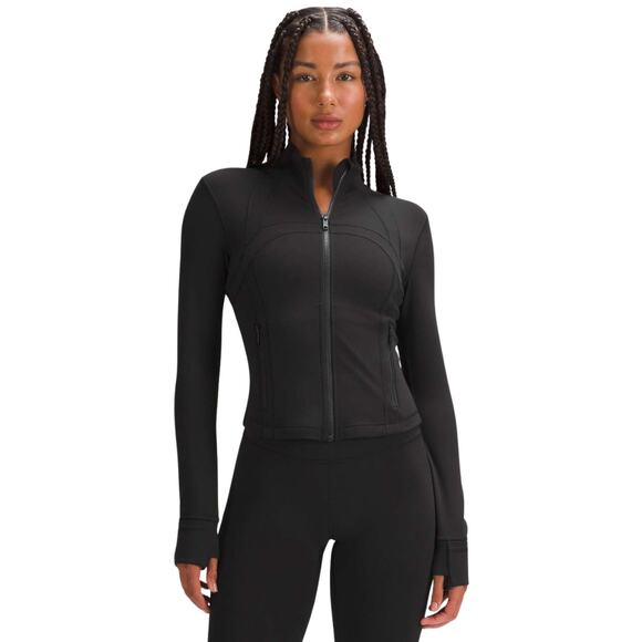 Lululemon Jacket Womens Size 6 Black Define Cropped Nulu Full Zip Stretchy W3HB5 - Picture 1 of 12